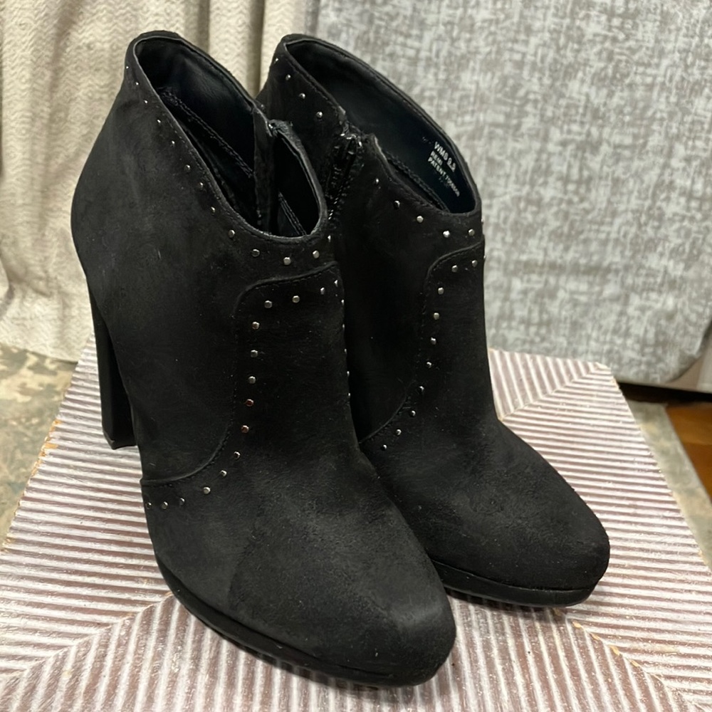 Studded, Suede Ankle Boots